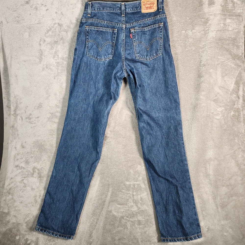 Levi's 550 Relaxed Tapered Blue Denim Jeans Women's Size 14 30X33 Medium Wash - Picture 8 of 12